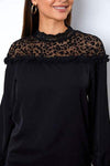 Leopard Frill Flounce Sleeve Blouse Blouses - Tophatter Daily Deals