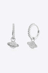 925 Sterling Silver Zircon Planet Drop Earrings Silver One Size Earrings - Tophatter Daily Deals