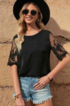 Half Sleeve Round Neck Blouse Blouses - Tophatter Daily Deals