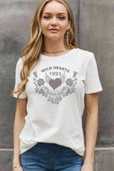 Simply Love Full Size WILD HEARTS 1993 WORLD TOUR Graphic Cotton Tee - Tophatter Daily Deals