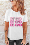 Slogan Graphic Round Neck Short Sleeve Tee Women's T-Shirts - Tophatter Daily Deals