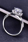 Platinum-Plated Six Prong 1 Carat Moissanite Ring - Tophatter Deals