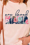 ONE LOVED MAMA Floral Graphic Tee Women's T-Shirts - Tophatter Daily Deals