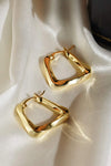 18K Gold Plated Irregular Geometric Earrings Earrings - Tophatter Daily Deals