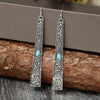 Artificial Turquoise Bar Earrings Earrings - Tophatter Daily Deals