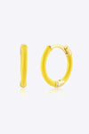 925 Sterling Silver Huggie Earrings Mustard One Size Earrings - Tophatter Daily Deals