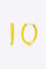 925 Sterling Silver Huggie Earrings Mustard One Size Earrings - Tophatter Daily Deals