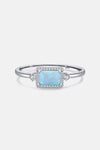 925 Sterling Silver Opal Ring Silver Opal - Tophatter Daily Deals