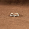 925 Sterling Silver Double-Layered Knot Ring Rings - Tophatter Daily Deals