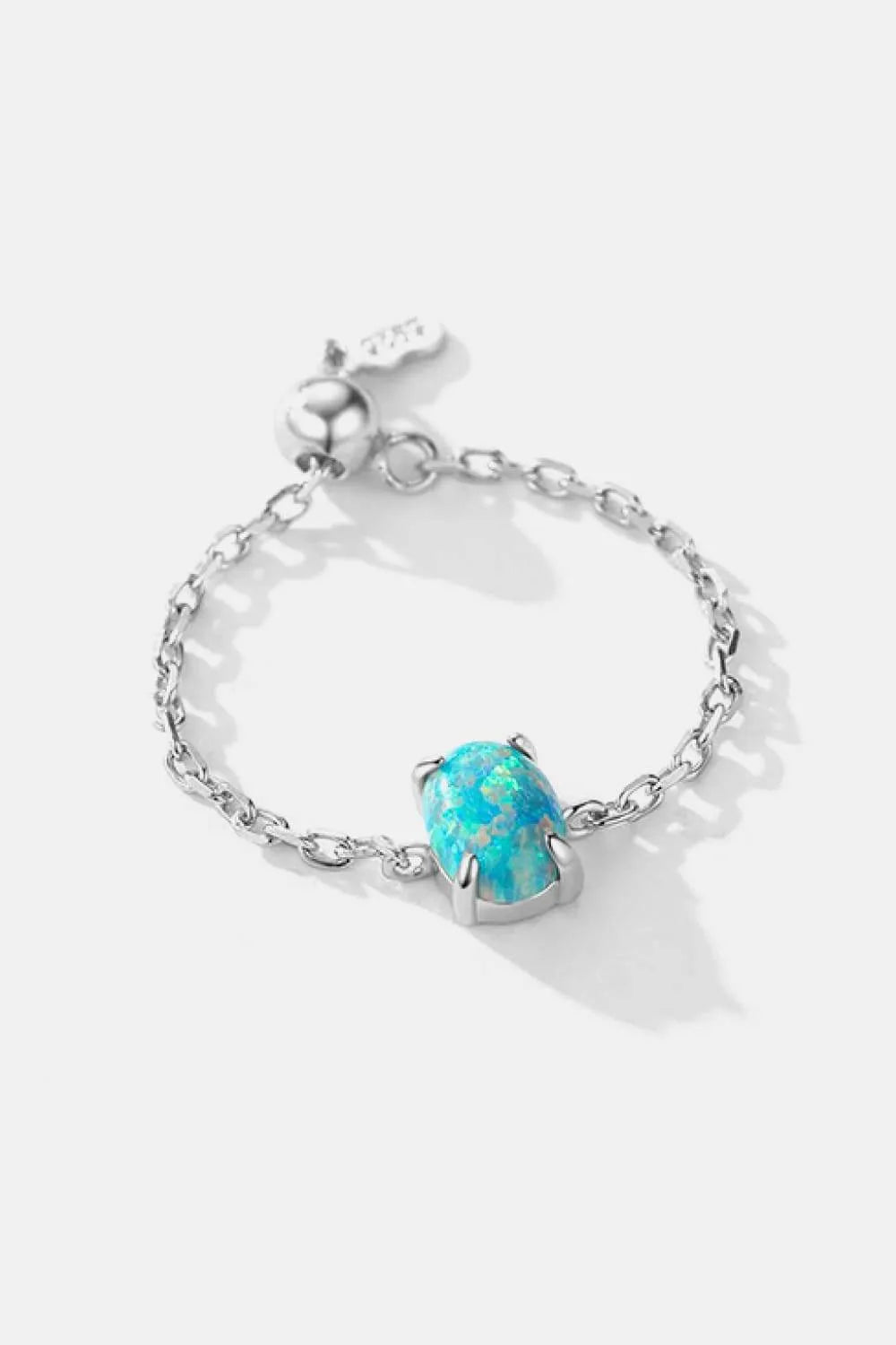 925 Sterling Silver Opal Ring Opal - Tophatter Daily Deals