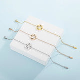 Stainless Steel Pierced Rhinestone Bracelet Bracelets - Tophatter Daily Deals