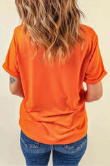 Round Neck Short Sleeve PUMPKIN SPICE JESUS CHRIST T-Shirt Women's T-Shirts - Tophatter Daily Deals