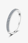 Moissanite 925 Sterling Silver Half-Eternity Ring Moissanite - Tophatter Daily Deals