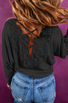 Ribbed Round Neck Long Sleeve Blouse Blouses - Tophatter Daily Deals