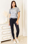 Simply Love I'M NOT GETTING READY TODAY Graphic T-Shirt Women's T-Shirts - Tophatter Daily Deals