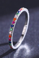 925 Sterling Silver Cubic Zirconia Ring Rings - Tophatter Daily Deals