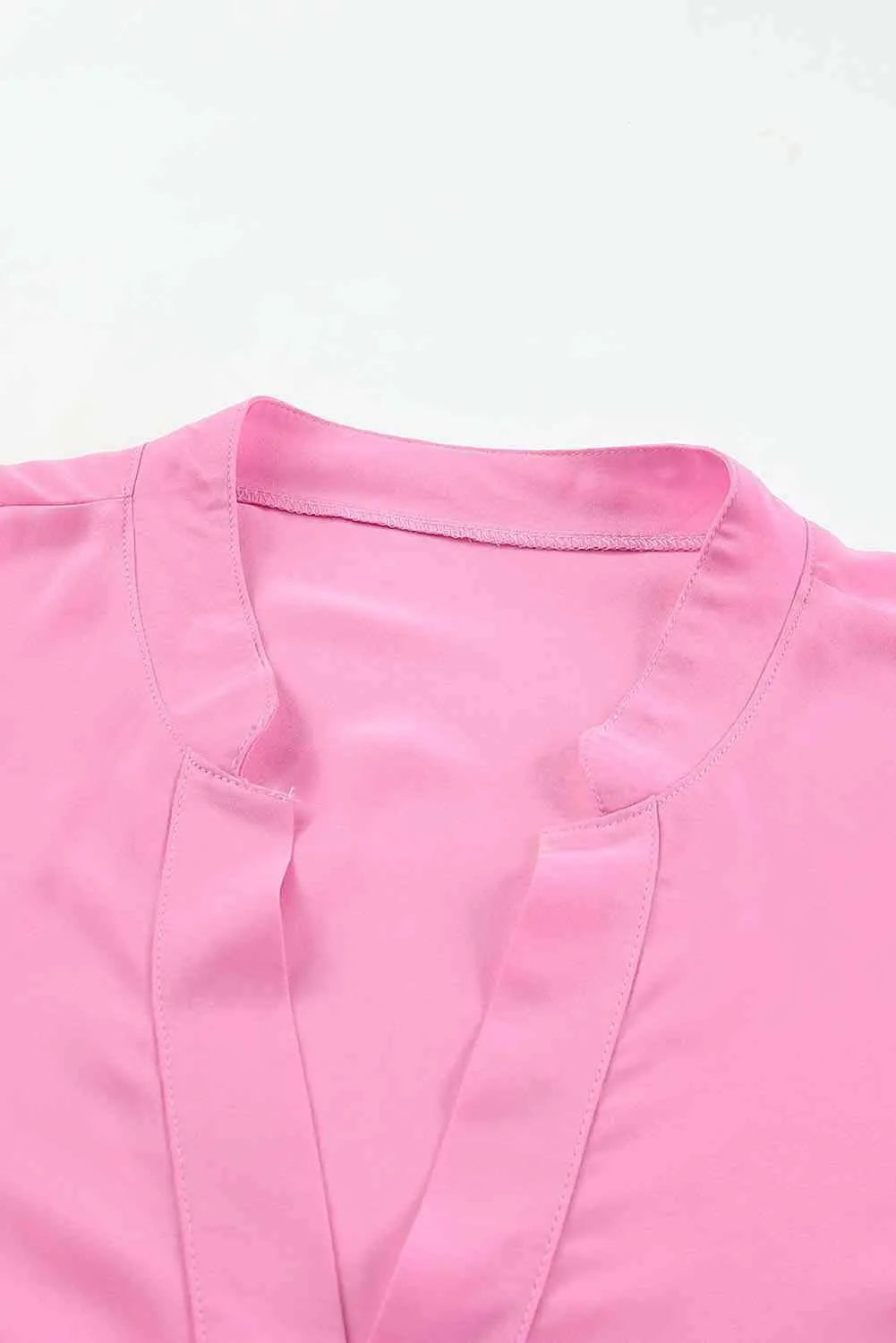 Plus Size Notched Neck Half Sleeve Blouse Blouses - Tophatter Daily Deals