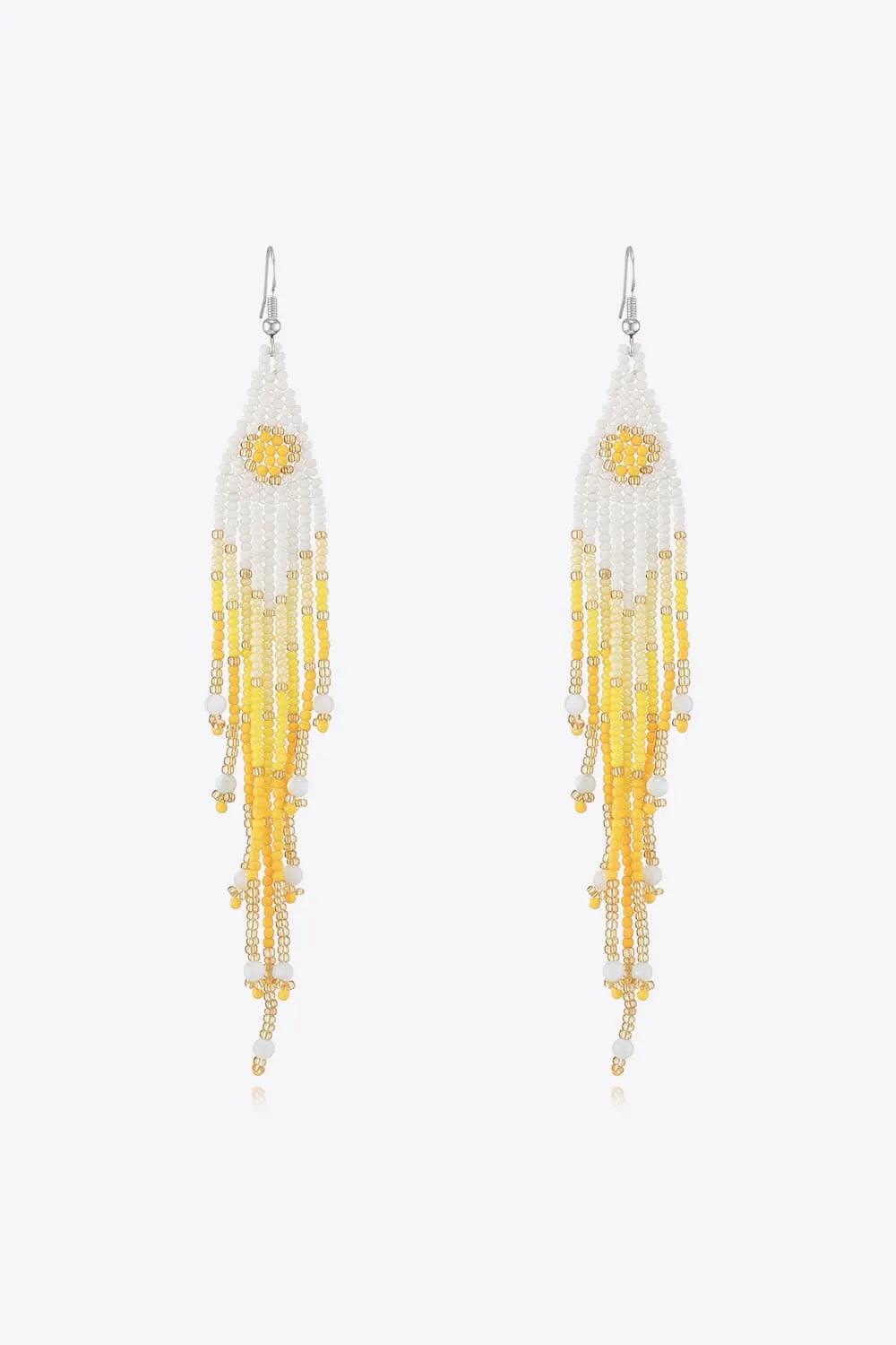 Beaded Dangle Earrings Banana Yellow One Size Earrings - Tophatter Daily Deals