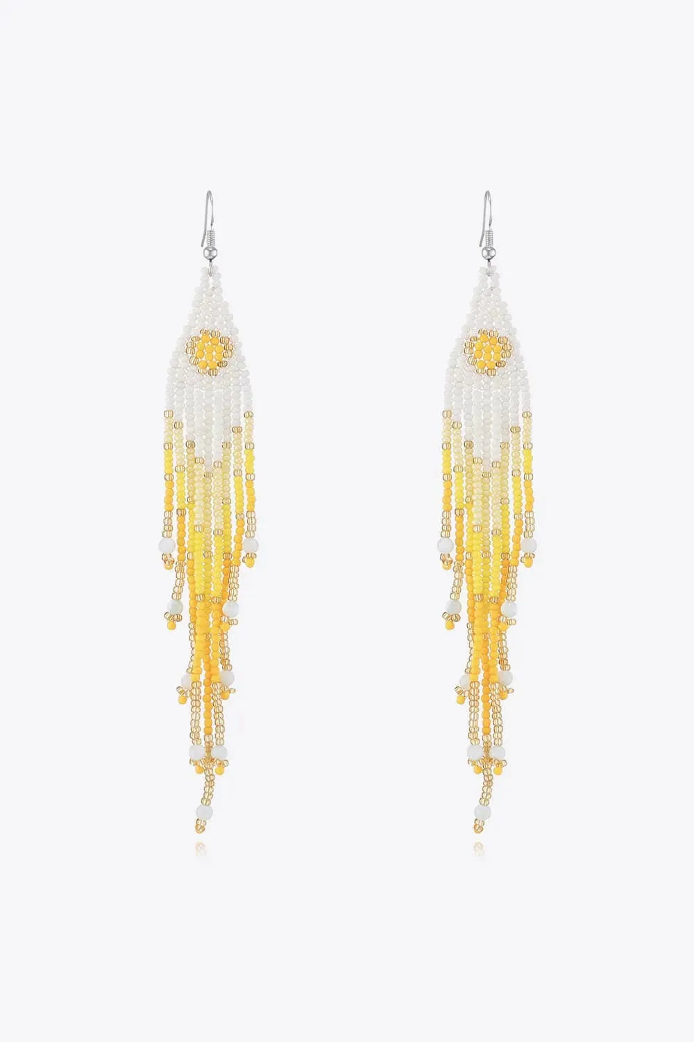Beaded Dangle Earrings Banana Yellow One Size Earrings - Tophatter Daily Deals