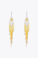 Beaded Dangle Earrings Banana Yellow One Size Earrings - Tophatter Daily Deals