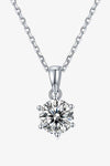 1 Carat Moissanite 925 Sterling Silver Necklace Silver One Size Moissanite - Tophatter Daily Deals