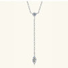 Moissanite 925 Sterling Silver Necklace Silver One Size Moissanite - Tophatter Daily Deals