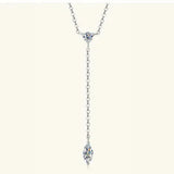 Moissanite 925 Sterling Silver Necklace Silver One Size Moissanite - Tophatter Daily Deals