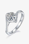 1 Carat Moissanite 925 Sterling Silver Twisted Ring Moissanite - Tophatter Daily Deals