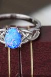 Crisscross 4-Prong Opal Ring Opal - Tophatter Daily Deals