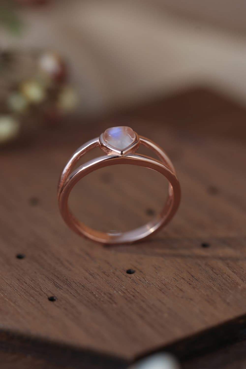 Moonstone Heart 925 Sterling Silver Ring Moonstone - Tophatter Daily Deals