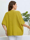 Plus Size Seam Detail Half Sleeve Top Blouses - Tophatter Daily Deals