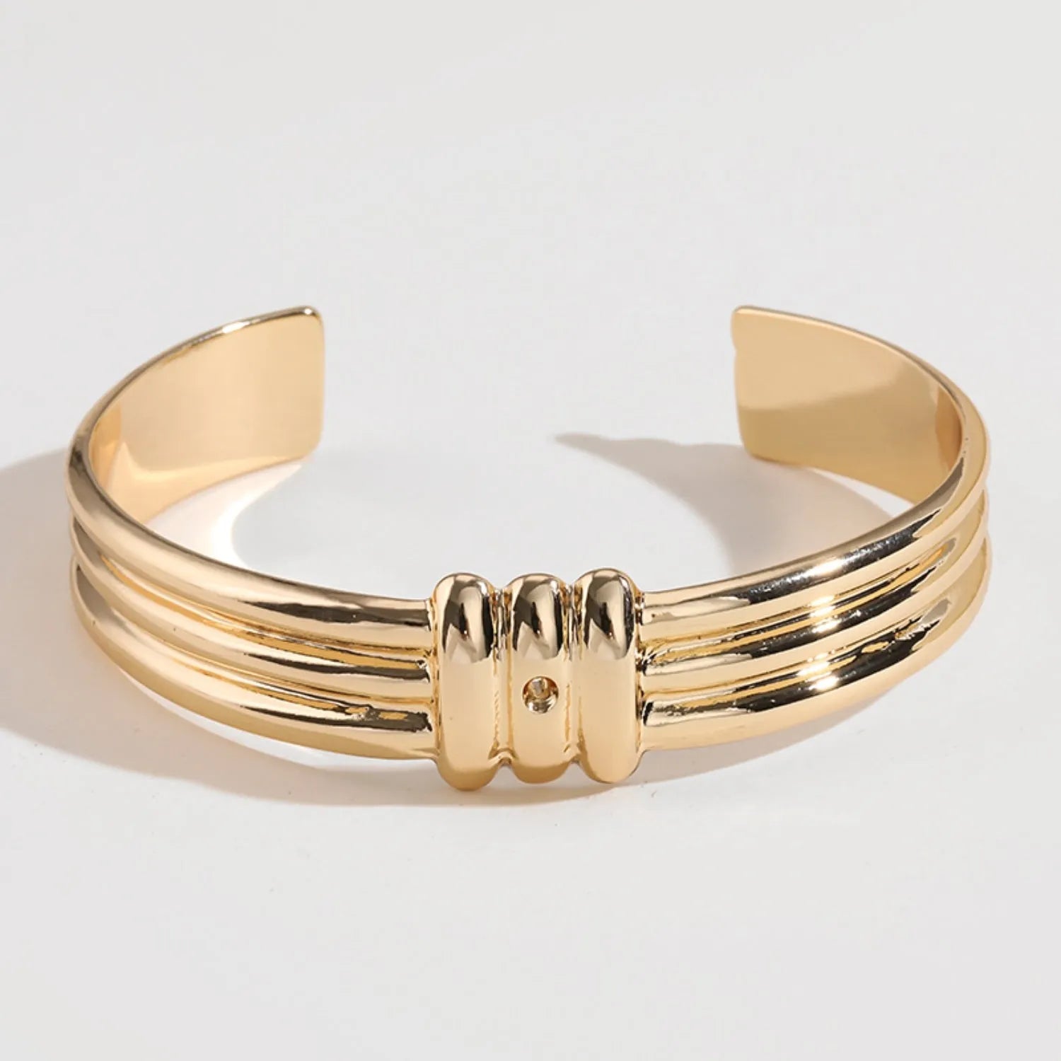 Gold-Plated Alloy Cuff Bracelet Bracelets - Tophatter Daily Deals