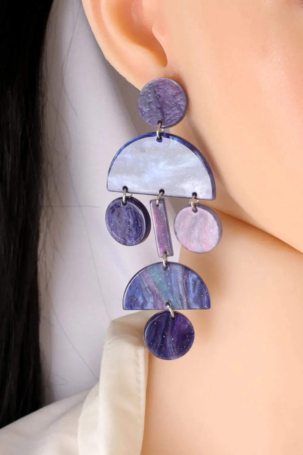 Geometrical Shape Acrylic Dangle Earrings Earrings - Tophatter Daily Deals
