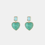 Heart & Geometric Alloy Earrings Style B One Size Earrings - Tophatter Daily Deals