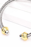 Stainless Steel Twisted Open Bracelet Bracelets - Tophatter Daily Deals