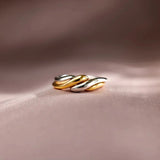 925 Sterling Silver Twisted Open Ring Rings - Tophatter Daily Deals