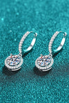 Moissanite Round-Shaped Drop Earrings - Tophatter Shopping Deals