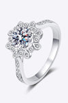 Can't Stop Your Shine 925 Sterling Silver Moissanite Ring Silver Moissanite - Tophatter Daily Deals