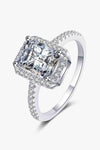 2 Carat Moissanite 925 Sterling Silver Halo Ring Moissanite - Tophatter Daily Deals