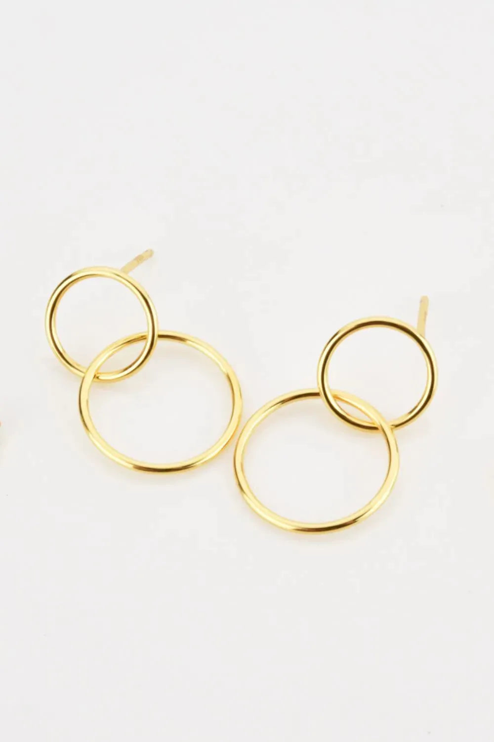 925 Sterling Silver Double Hoop Drop Earrings Earrings - Tophatter Daily Deals