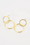 925 Sterling Silver Double Hoop Drop Earrings Earrings - Tophatter Daily Deals