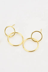 925 Sterling Silver Double Hoop Drop Earrings Earrings - Tophatter Daily Deals