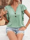 Notched Cap Sleeve T-Shirt Women's T-Shirts - Tophatter Daily Deals