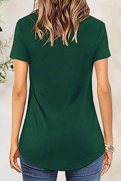 Crisscross Short Sleeve T-Shirt Women's T-Shirts - Tophatter Daily Deals