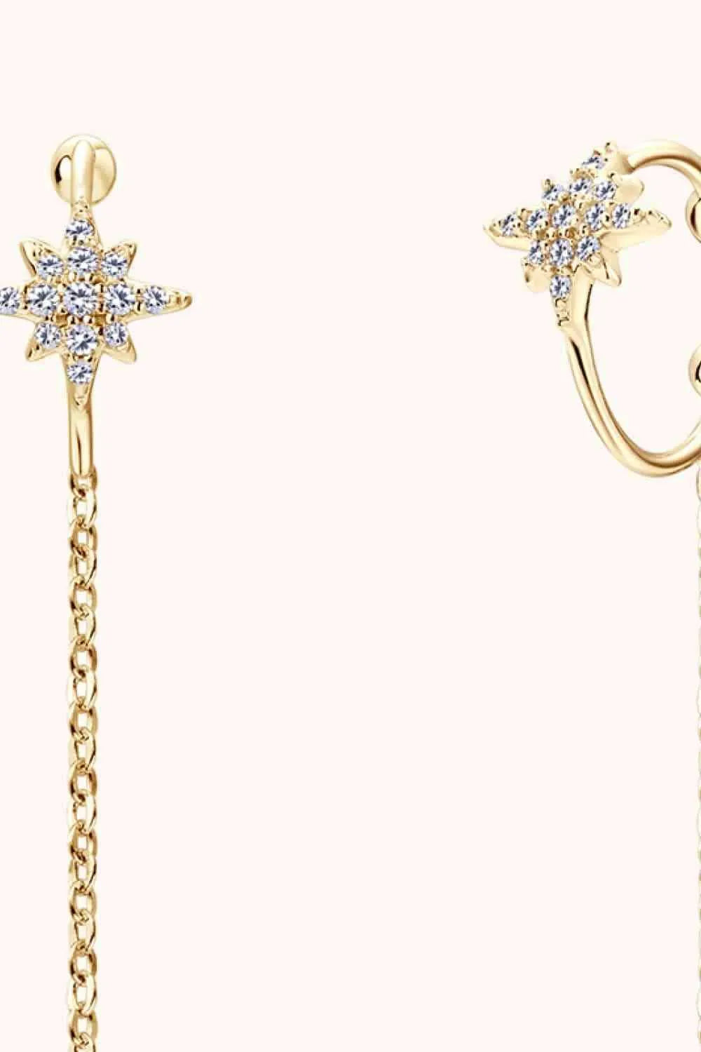 Moissanite 925 Sterling Silver Threader Earrings Moissanite - Tophatter Daily Deals