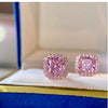 Artificial Gemstone Square Stud Earrings Earrings - Tophatter Daily Deals