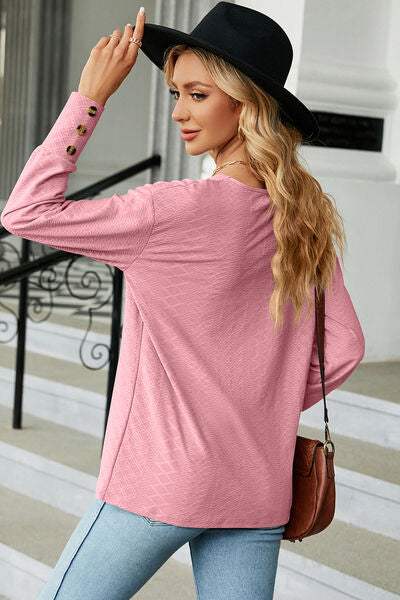 V-Neck Lantern Sleeve T-Shirt Women's T-Shirts - Tophatter Daily Deals