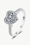 1 Carat Moissanite Heart-Shaped Ring Moissanite - Tophatter Daily Deals