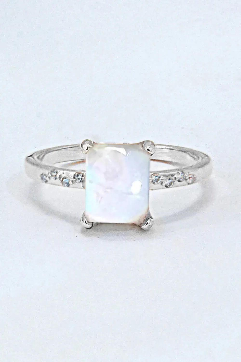 Square Moonstone Ring Moonstone - Tophatter Daily Deals
