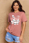 Simply Love Full Size Graphic BOO Cotton T-Shirt Dusty Pink Women's T-Shirts - Tophatter Daily Deals